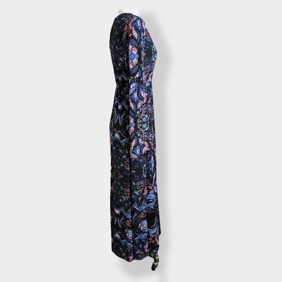 Express Paisley Boho Long Sleeve Maxi Dress - Picture 4 of 8